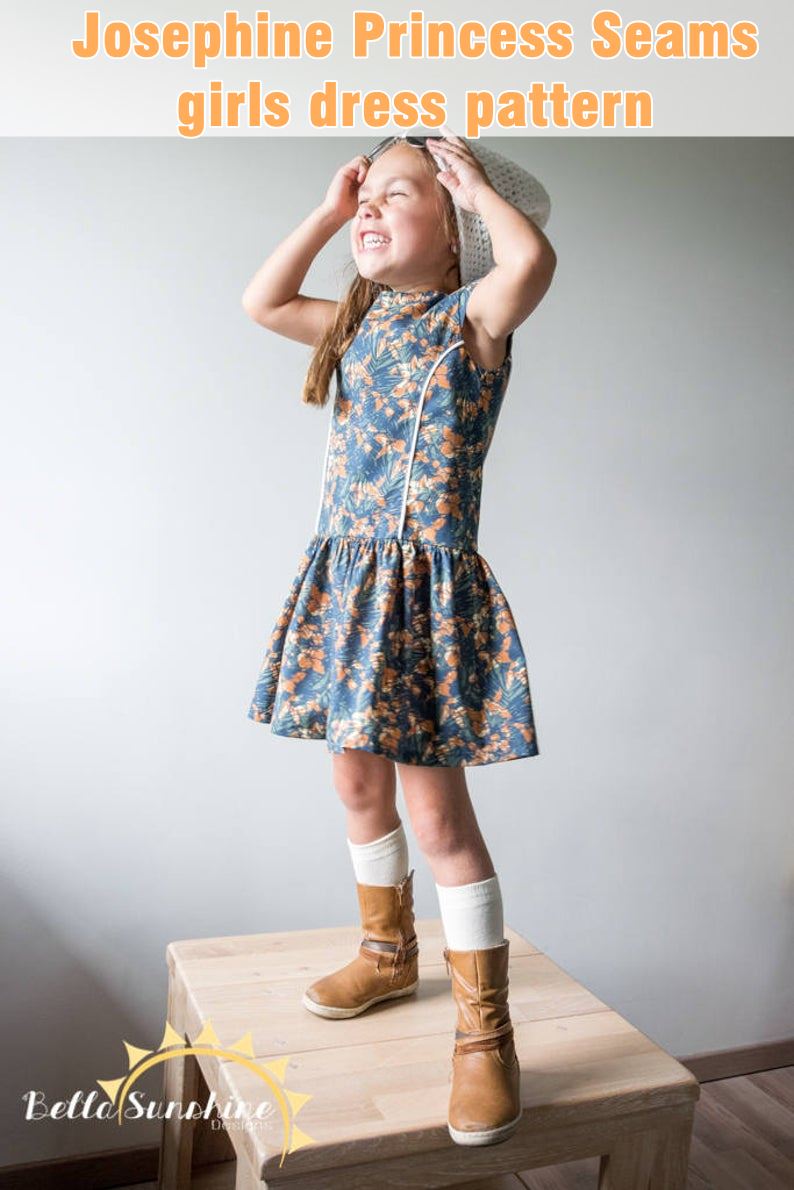 Josephine Princess Seams girls dress pattern - Sew Modern Kids