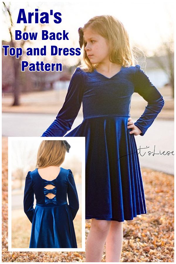 Aria's Bow Back Top and Dress sewing pattern