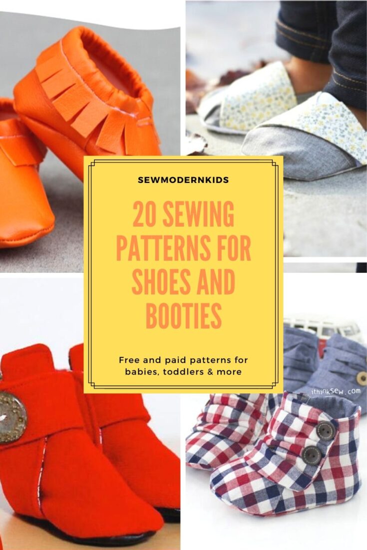 Sewing patterns for the cutest baby shoes to sew. Sewing baby shoes is fun and rewarding and doesn't use more than a few scraps of fabric because they are so tiny. Here are more than 20 of the best sewing patterns for baby shoes, slippers and booties. Both paid and free sewing patterns for baby shoes to sew.