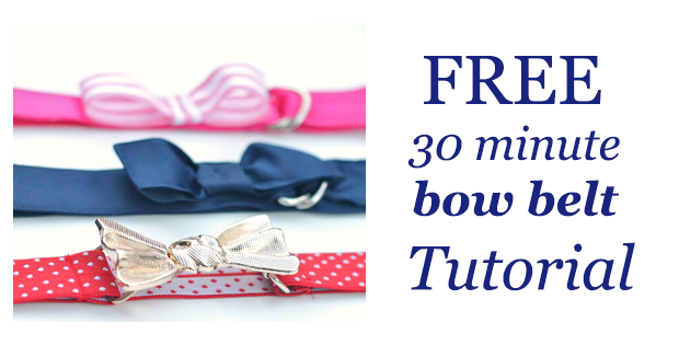 FREE 30 minute bow belt tutorial