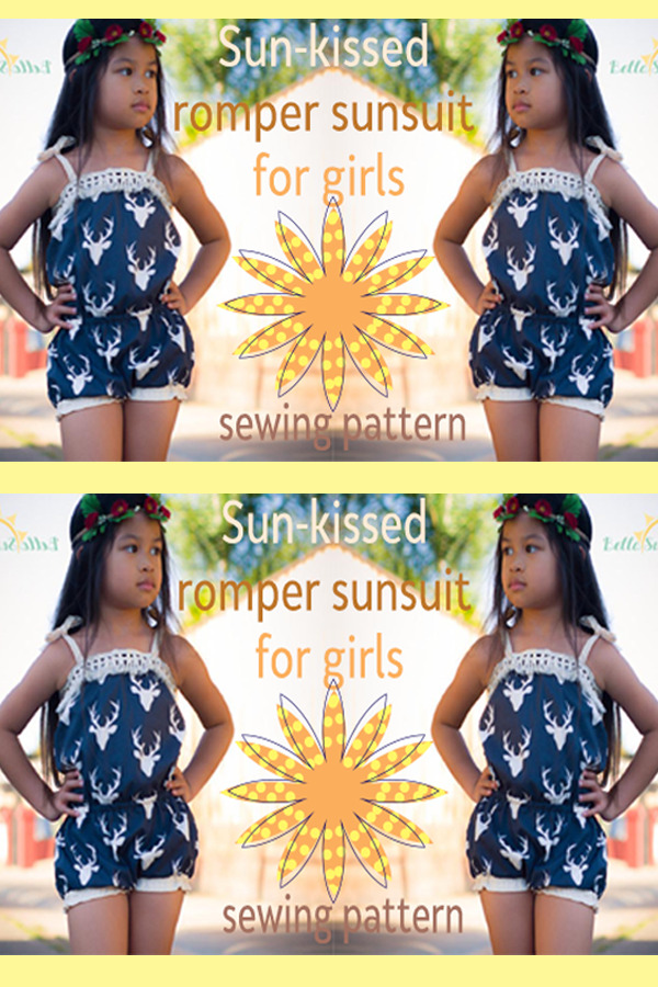 Sun-kissed romper sunsuit for girls