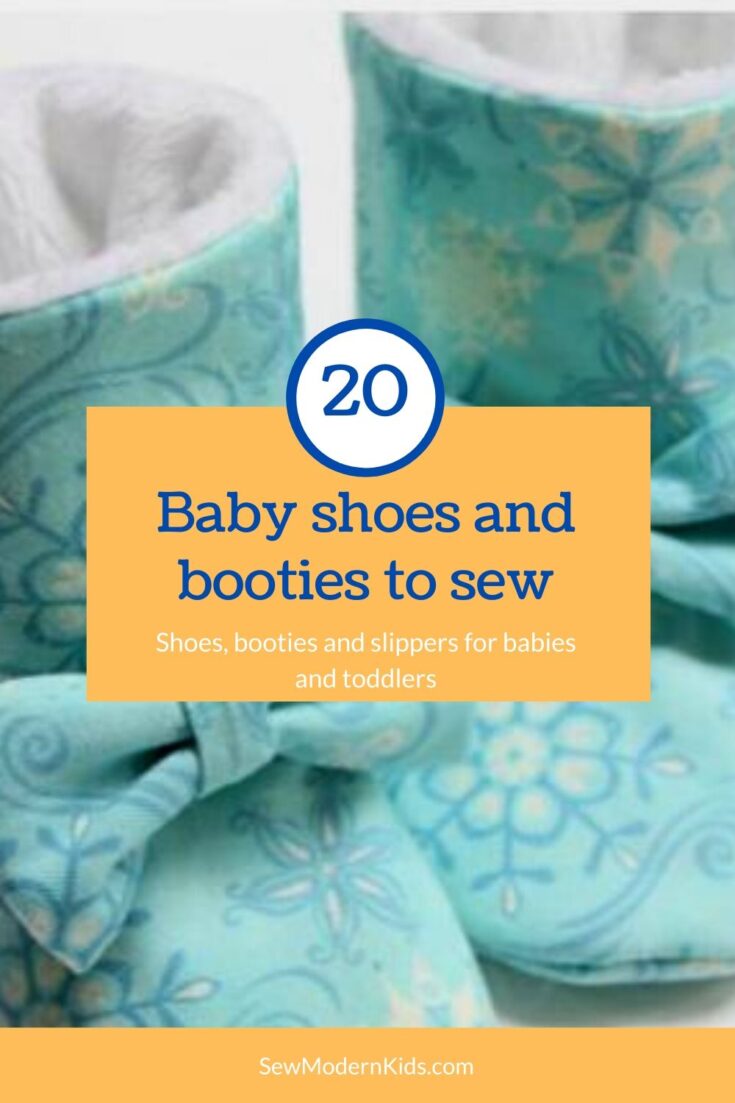 Sewing patterns for the cutest baby shoes to sew. Sewing baby shoes is fun and rewarding and doesn't use more than a few scraps of fabric because they are so tiny. Here are more than 20 of the best sewing patterns for baby shoes, slippers and booties. Both paid and free sewing patterns for baby shoes to sew.