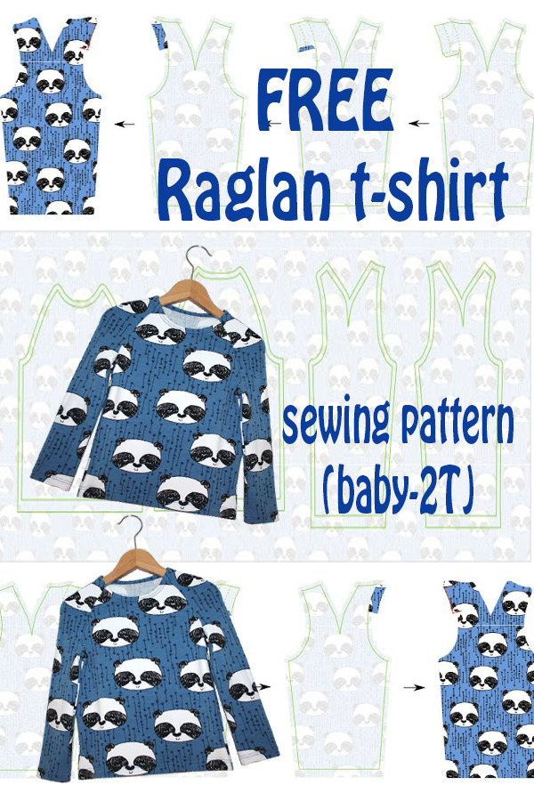 FREE raglan t-shirt sewing pattern (baby-2T)