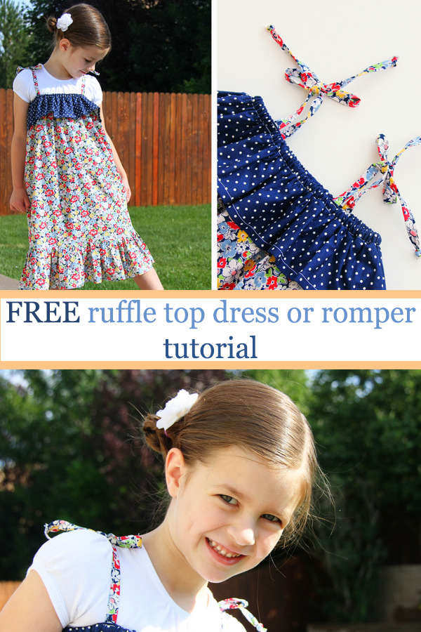 FREE ruffle top dress or romper tutorial