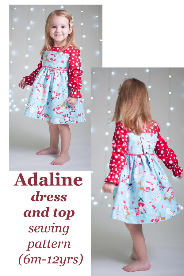 Adaline dress and top pattern (6m-12yrs) 