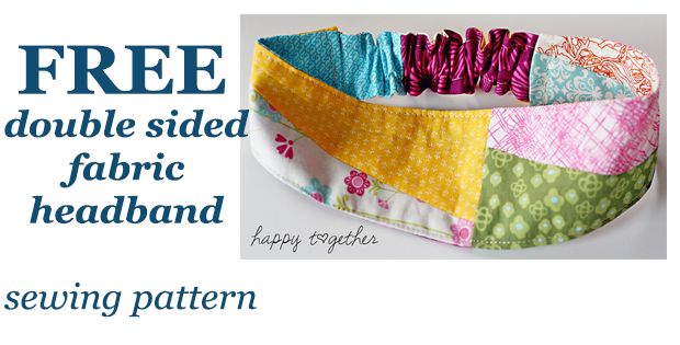 FREE double sided fabric headband sewing pattern