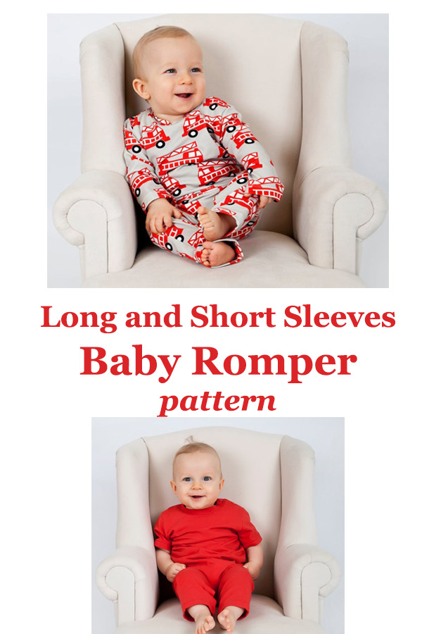 Long and Short Sleeves Baby Romper pattern