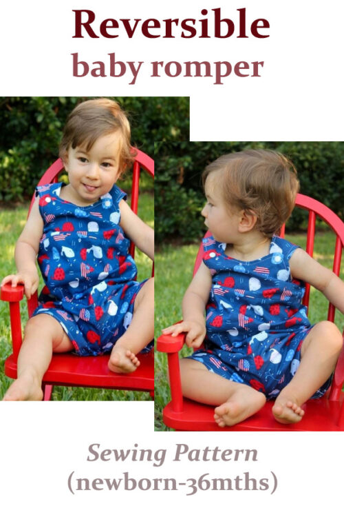 Reversible baby romper sewing pattern (newborn-36mths) - Sew Modern Kids