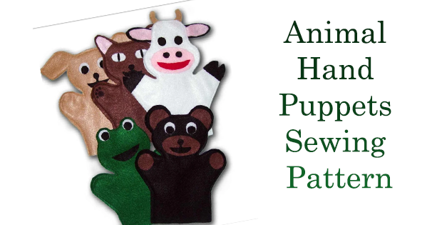 Animal Hand Puppets Sewing Pattern