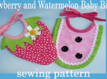 Strawberry and Watermelon Baby Bib