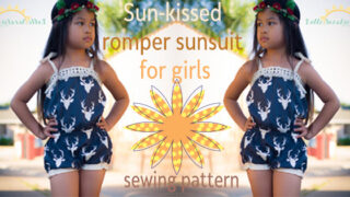 Sun-kissed romper sunsuit sewing pattern for girls