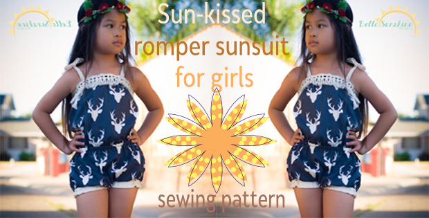 Sun-kissed romper sunsuit for girls