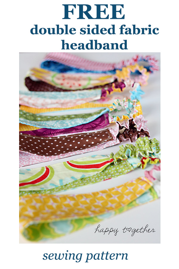 FREE double sided fabric headband sewing pattern