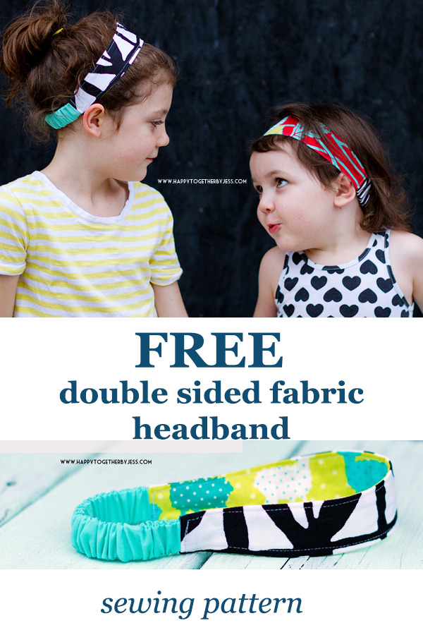 FREE double-sided fabric headband sewing pattern