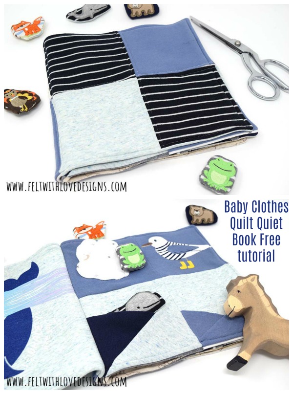 Baby Clothes Quilt Quiet Book Free tutorial