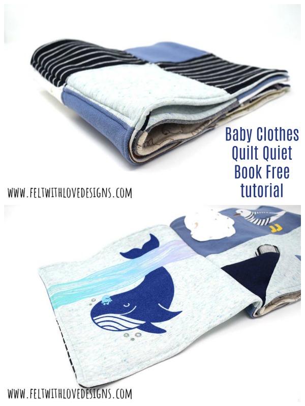 Baby Clothes Quilt Quiet Book Free tutorial