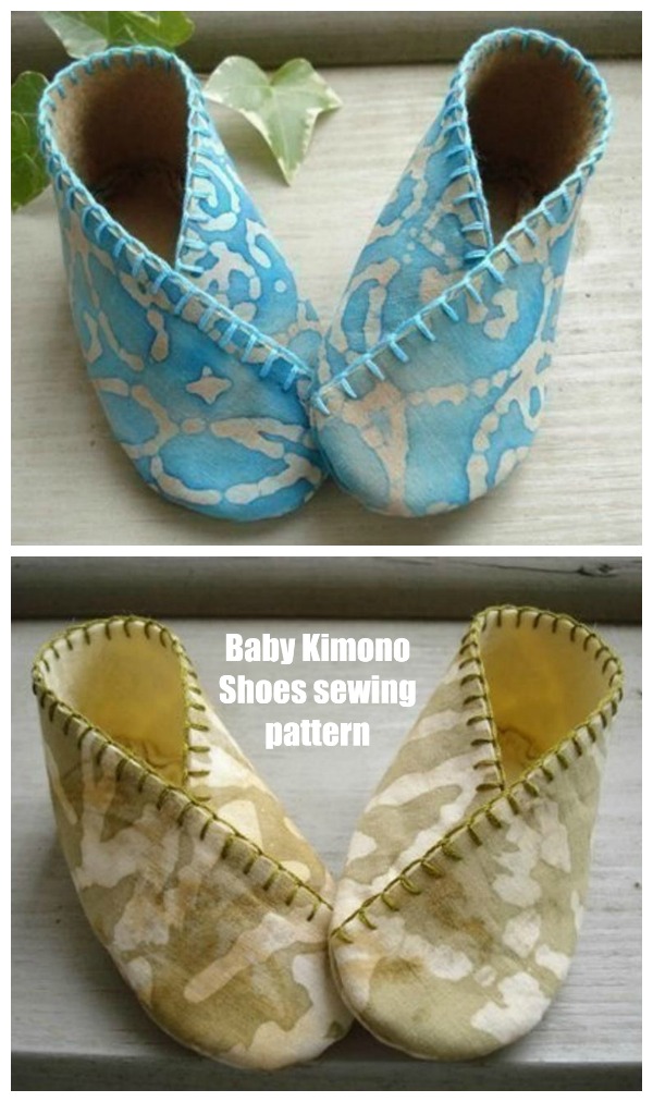 Sewing pattern for Baby Kimono Shoes