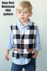 Boys Vest waistcoat FREE sewing pattern - Sew Modern Kids