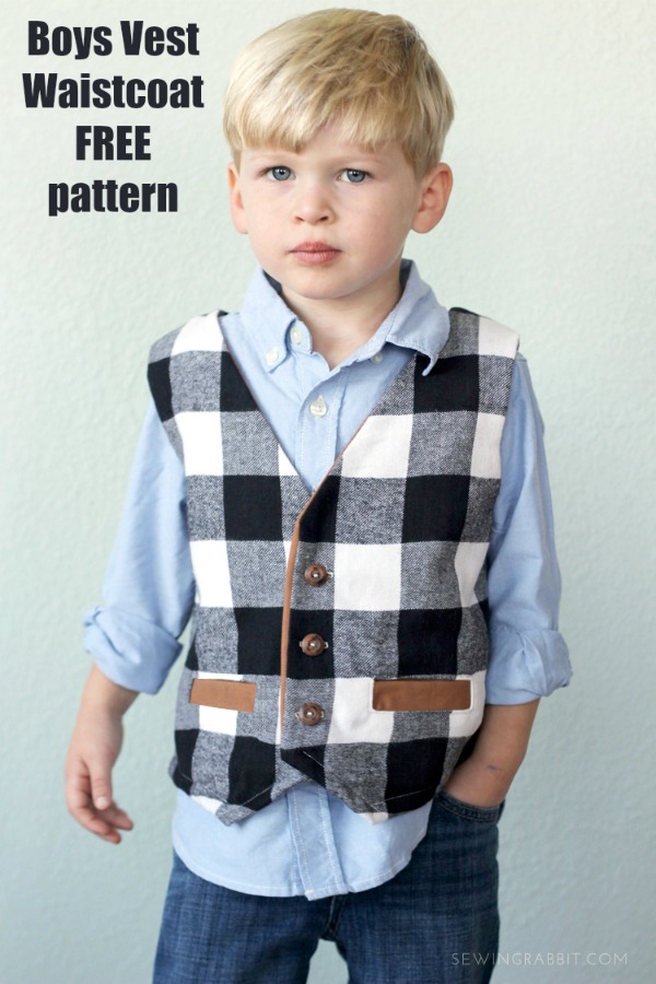 FREE sewing pattern for a Vest Waistcoat for boys