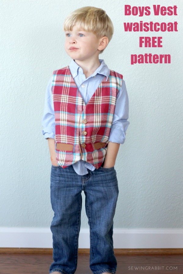 FREE sewing pattern for a Vest Waistcoat for boys