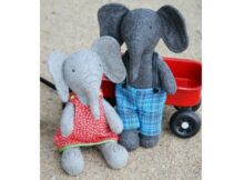 Elephant softie toy sewing pattern