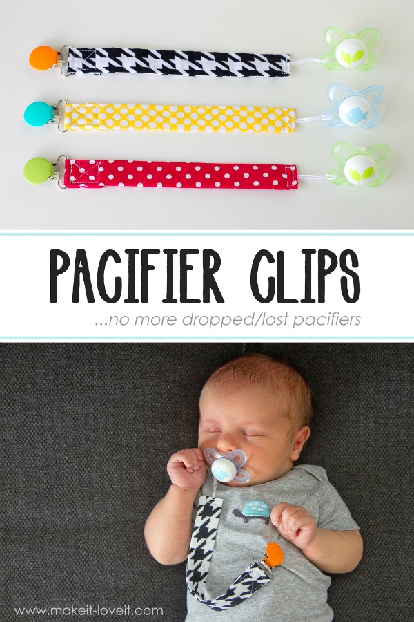 FREE sewing tutorial for a baby pacifier clip