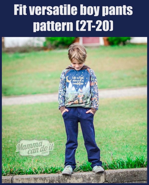 Fit versatile boy pants pattern (2T-20).