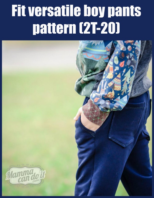 Fit versatile boy pants pattern (2T-20).