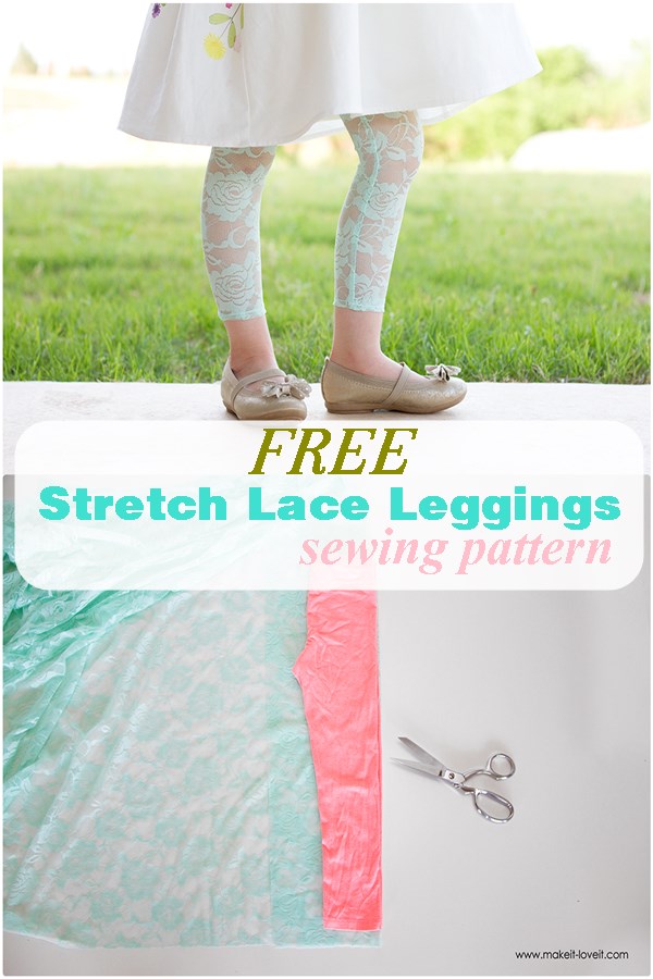 FREE stretch lace leggings tutorial