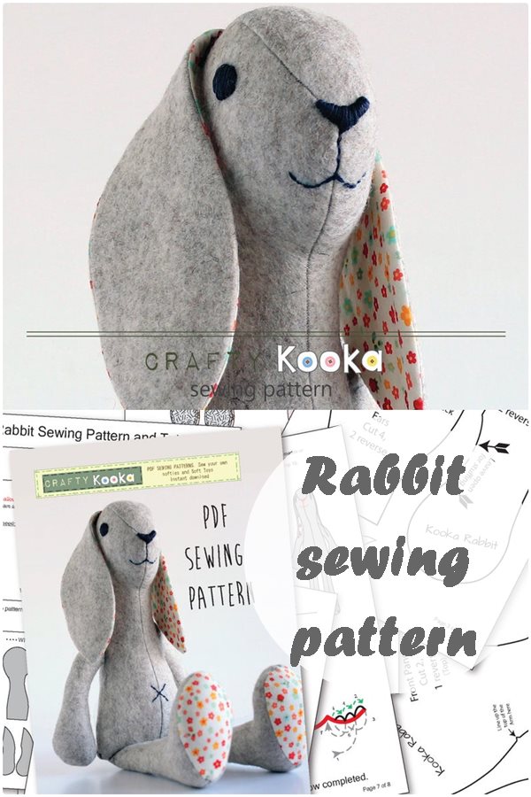 Rabbit sewing pattern