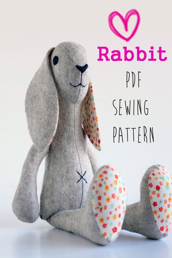 Rabbit sewing pattern