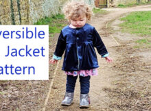 Reversible Girl Jacket pattern for newborns to 10 yrs.