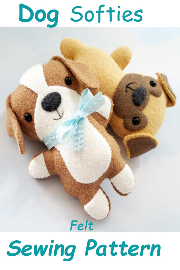 Dog Softies Felt Sewing Pattern