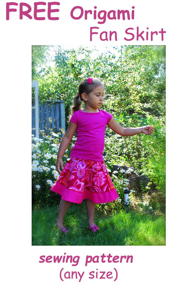 FREE Origami Fan Skirt sewing pattern (any size)