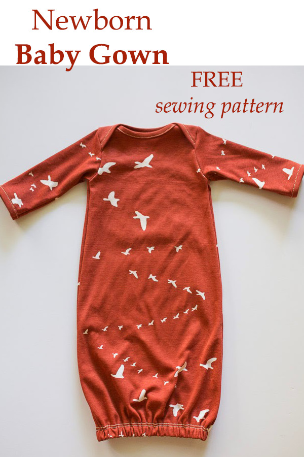 Newborn Baby Gown FREE sewing pattern and tutorial Sew Modern Kids