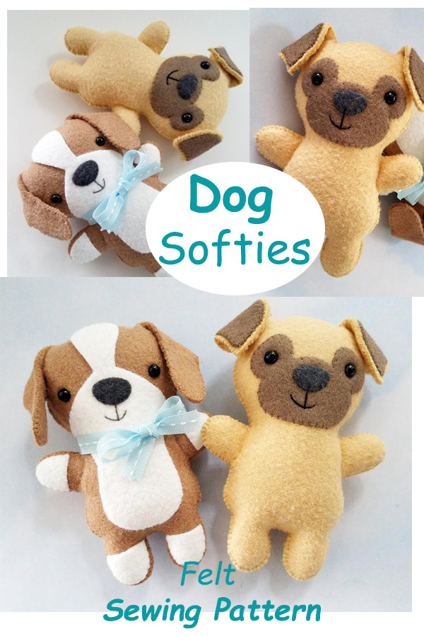 Dog Softies Felt Sewing Pattern