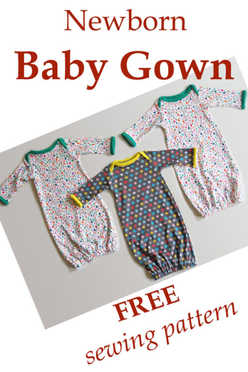 Newborn Baby Gown FREE sewing pattern and tutorial - Sew Modern Kids