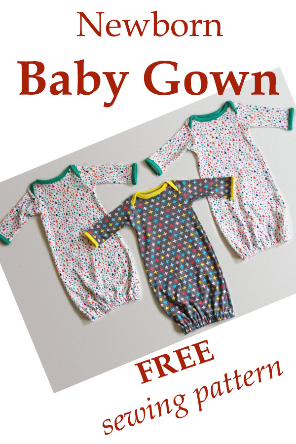 Newborn Baby Gown FREE sewing pattern and tutorial  Sew Modern Kids