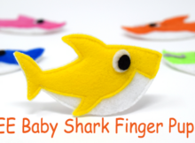 Baby Shark Finger Puppet free tutorial and pattern