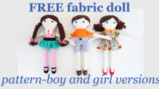 FREE Fabric Doll pattern - boy and girl versions