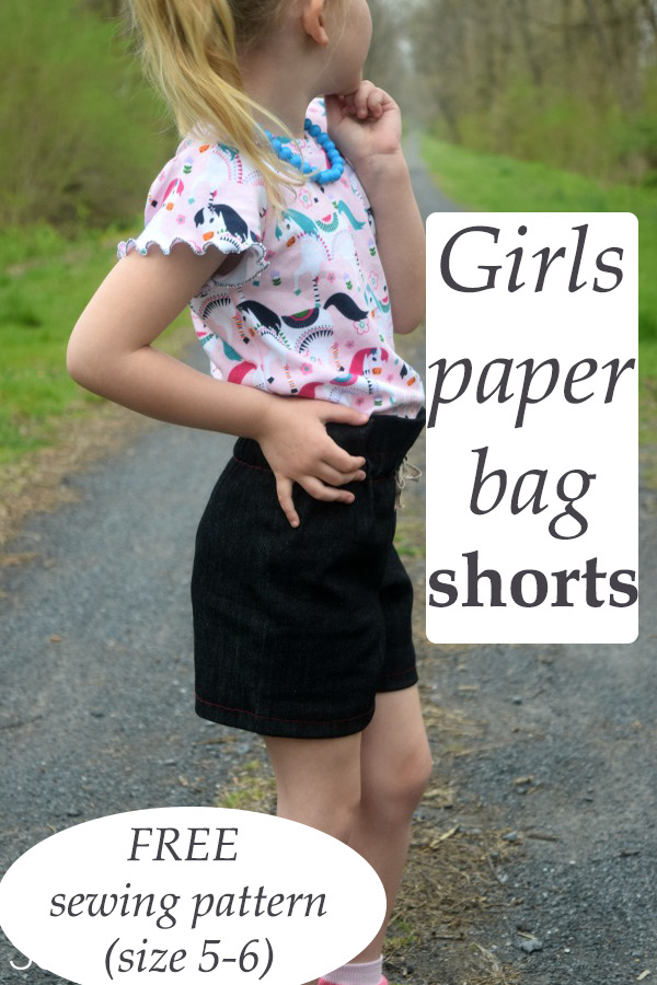 Girls paper bag shorts FREE (size 5-6)