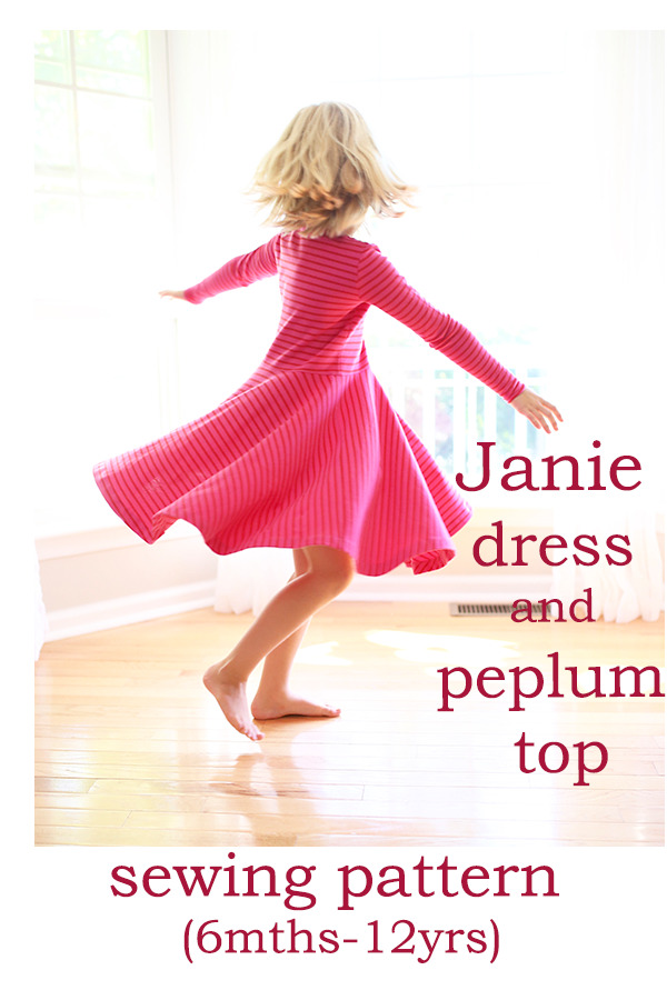 Janie dress and peplum top sewing pattern (6mths-12yrs)