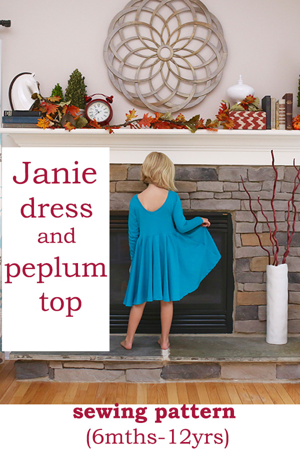 Janie dress and peplum top sewing pattern (6mths-12yrs)