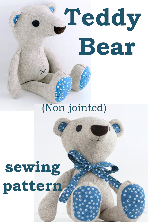 Teddy Bear (Non jointed) sewing pattern