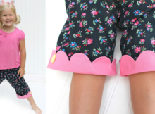 FREE Kipper girls capri pants sewing pattern