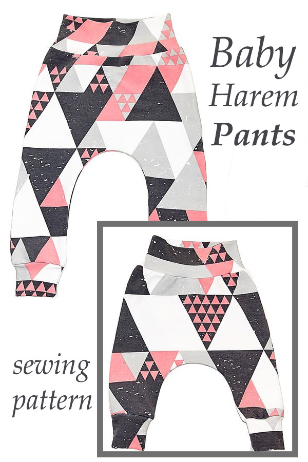 Baby Harem Pants sewing pattern