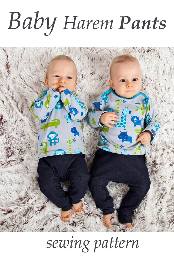 Baby Harem Pants sewing pattern (124 months) Sew Modern Kids