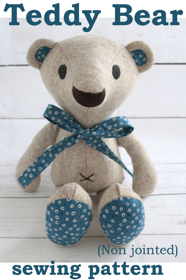 Teddy Bear (Non jointed) sewing pattern