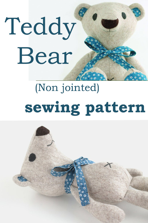 Teddy Bear (Non jointed) sewing pattern