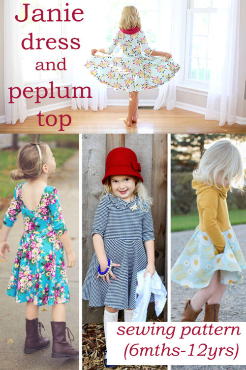 Janie Dress and Peplum Top sewing pattern (6mths-12yrs) - Sew Modern Kids